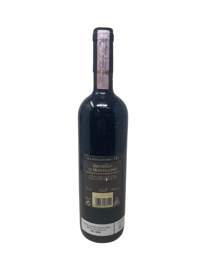 Brunello di Montalcino "Alessandro III" - 2001 - Castiglion del Bosco - Rarest Wines