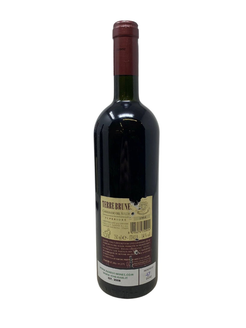 Carignano del Sulcis Superiore "Terre Brune" - 1998 - Cantina Santadi - Rarest Wines