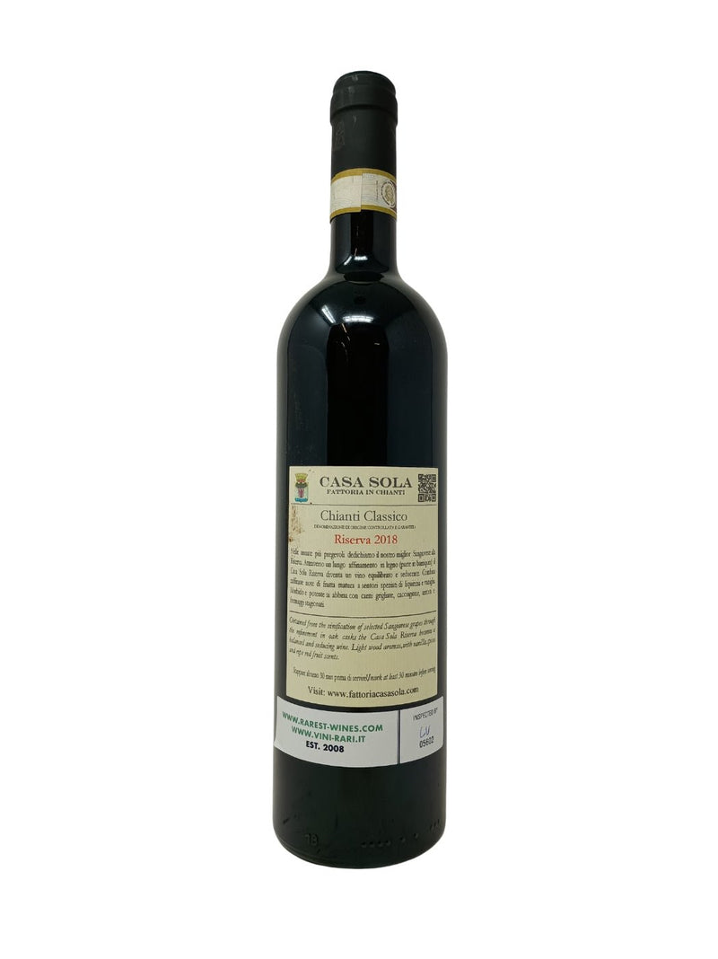 Chianti Classico Riserva - 2018 - Casa Sola - Rarest Wines